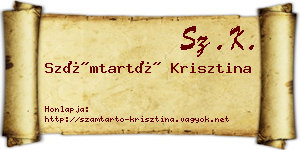 Számtartó Krisztina névjegykártya